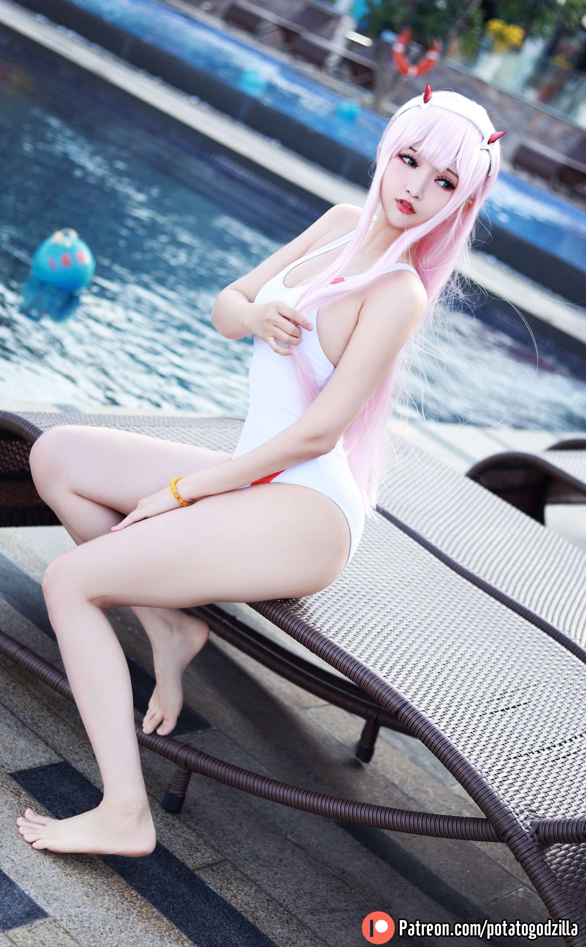 图片[1]-Potato Godzilla – NO.076 Zero Two Swimsuit[29P]-XikXak